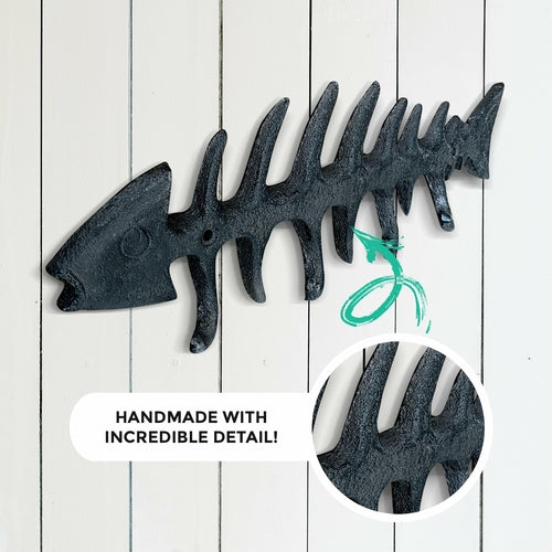 Fish Bones Wall Hooks, 13"
