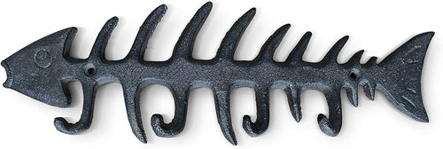Fish Bones Wall Hooks, 13"