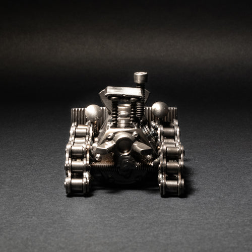 Metal Bulldozer Figurine, Steel Dozer, Nuts and Bolts Dozer Sculpture