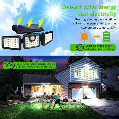 70 LEDs Solar Sensor Outdoor Light Wall Light