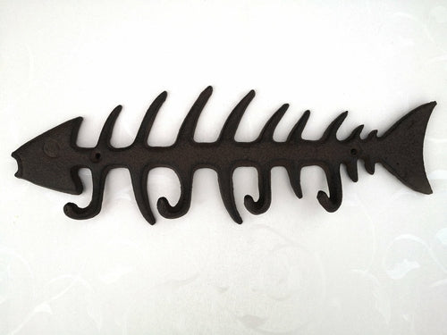 Fish Bones Wall Hooks, 13"