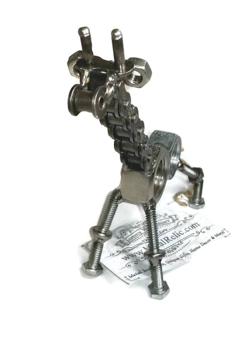 Scrap Metal Giraffe Figurine, Steel Giraffe, Nuts and Bolts Baby